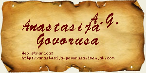 Anastasija Govoruša vizit kartica